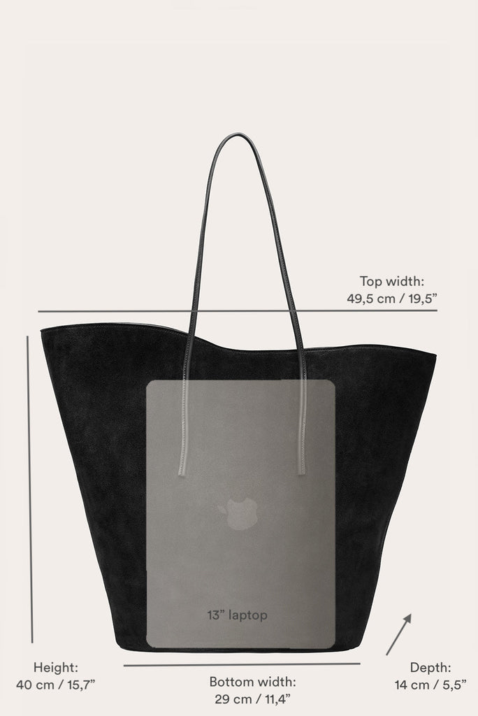 Little Liffner | Women Small Soft Leather Tulip Tote Black Unique